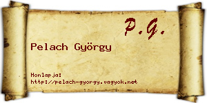 Pelach György névjegykártya